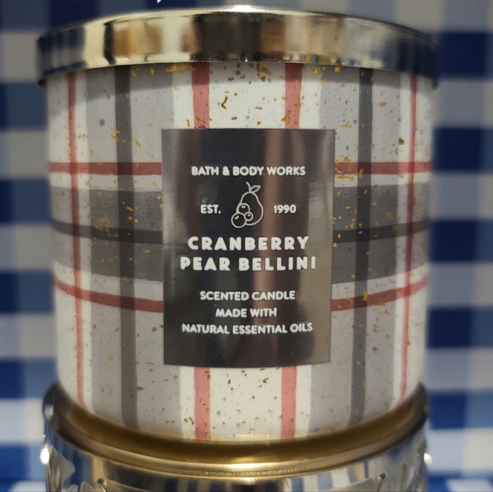 Cranberry pear bellini three wick candle